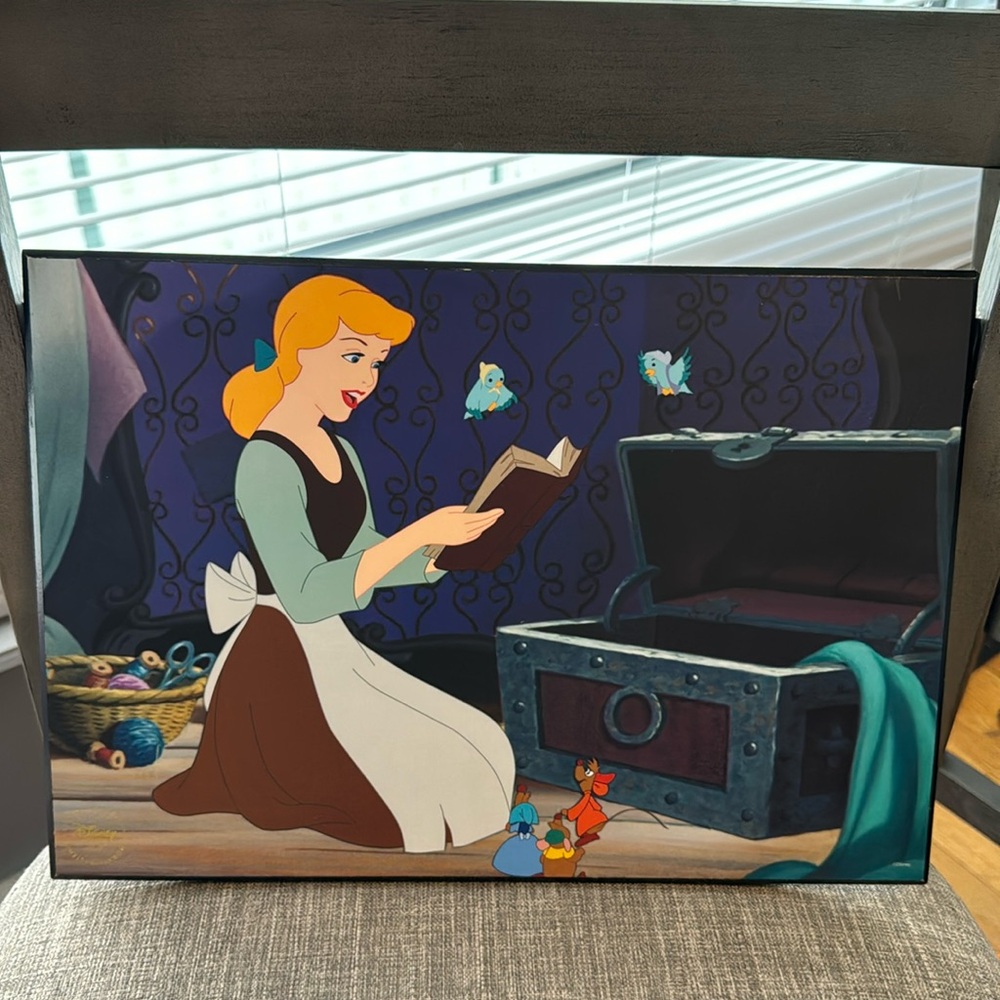 Disney Cinderella Lithograph on Poster Board